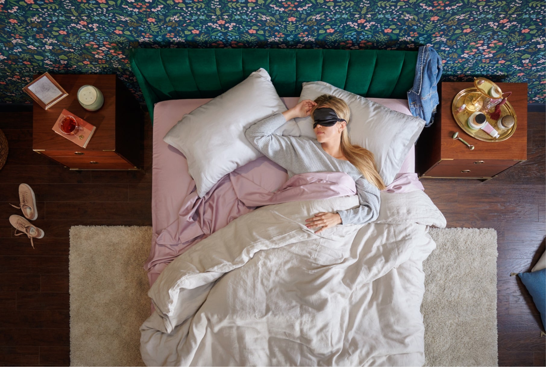 Woman sleeping in bed